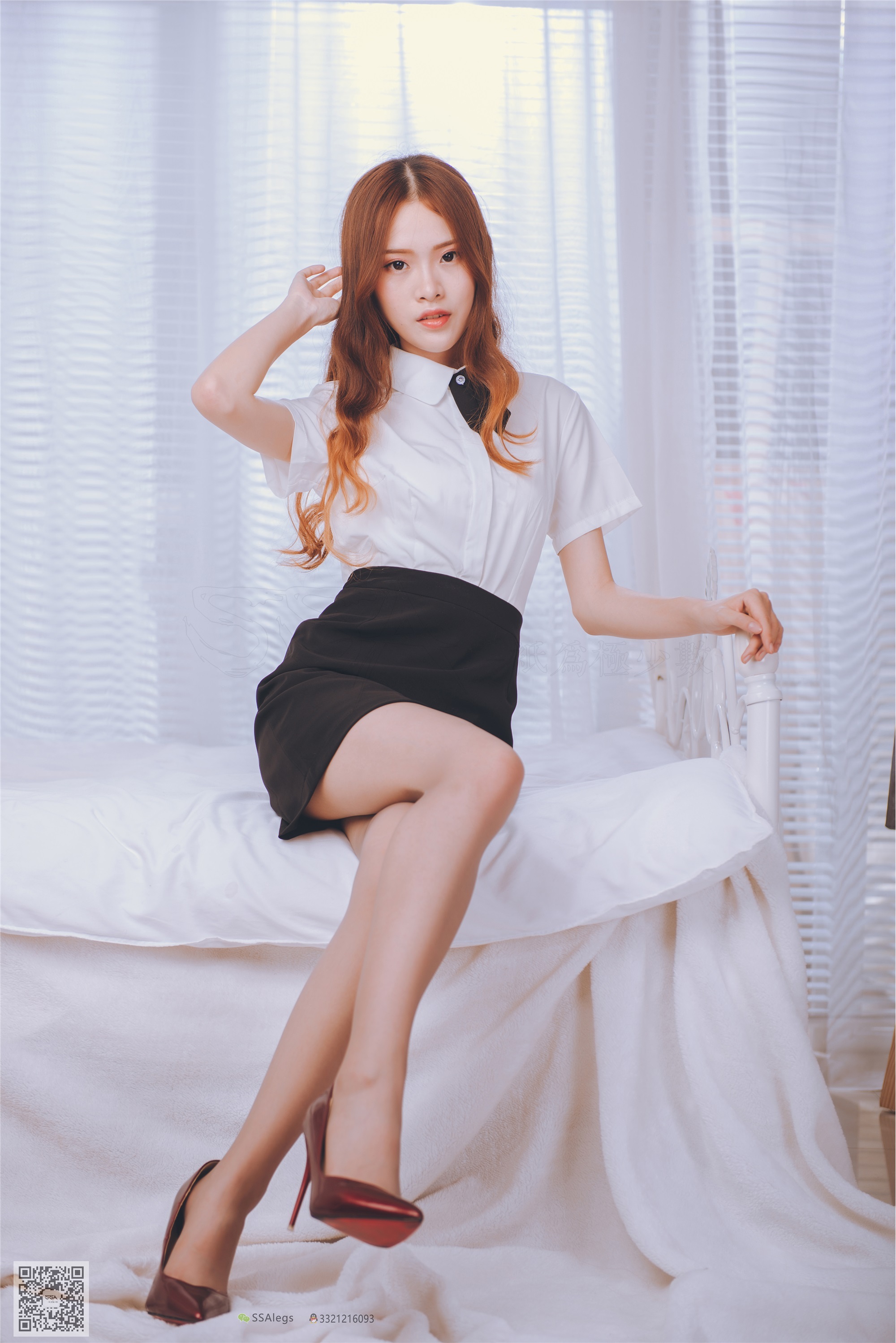 SSA silk society no.020 Qiqi female secretary boudoir grey silk stockings